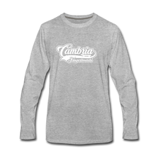 Load image into Gallery viewer, Men&#39;s OG Cambria Fingerboards Logo Long Sleeve - heather gray
