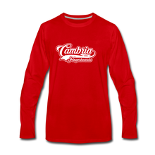 Load image into Gallery viewer, Men&#39;s OG Cambria Fingerboards Logo Long Sleeve - red
