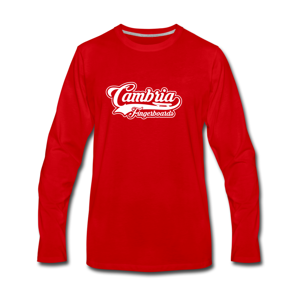 Men's OG Cambria Fingerboards Logo Long Sleeve - red