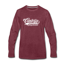 Load image into Gallery viewer, Men&#39;s OG Cambria Fingerboards Logo Long Sleeve - heather burgundy
