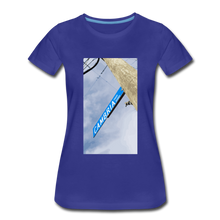 Load image into Gallery viewer, Women’s Cambria Fingerboards Street Sign Logo T-Shirt - royal blue
