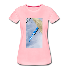 Load image into Gallery viewer, Women’s Cambria Fingerboards Street Sign Logo T-Shirt - pink
