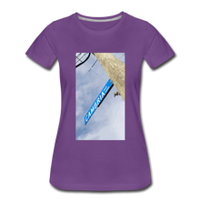 Load image into Gallery viewer, Women’s Cambria Fingerboards Street Sign Logo T-Shirt - purple
