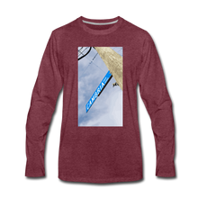 Load image into Gallery viewer, Men&#39;s Cambria Fingerboards Street Sign Logo Long Sleeve - heather burgundy
