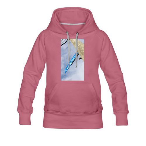 Women’s Cambria Fingerboards Street Sign Logo Hoodie - mauve